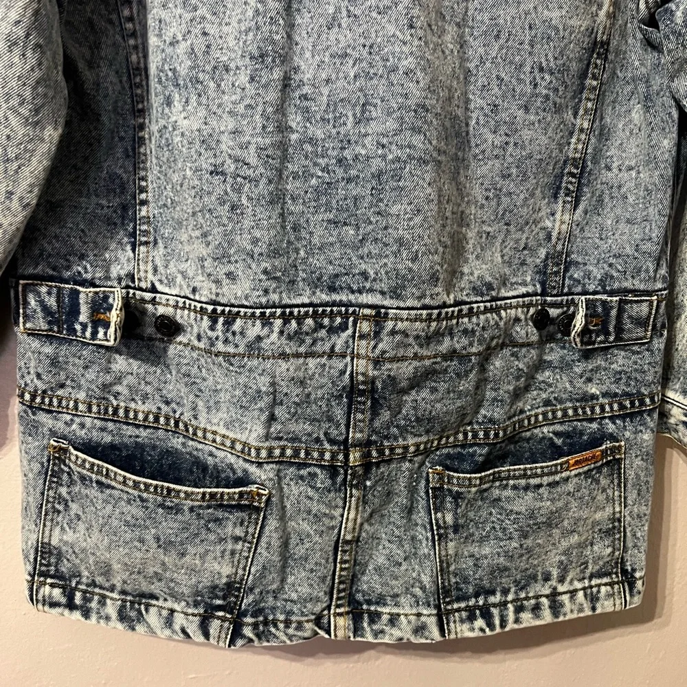 ❌SOLD❌ JORDACHE No Exit Men’s Acid Wash Denim Jacket - Large - Picture 4 of 7